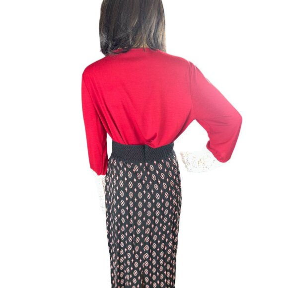 Front Zip Lace Bell Sleeve Fairycore Retro Boho Stylish Top - Picture 7 of 7